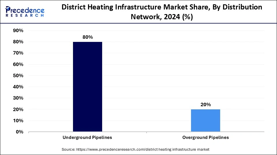 District Heating Infrastructure Market Share, By Distribution Network, 2024 (%)