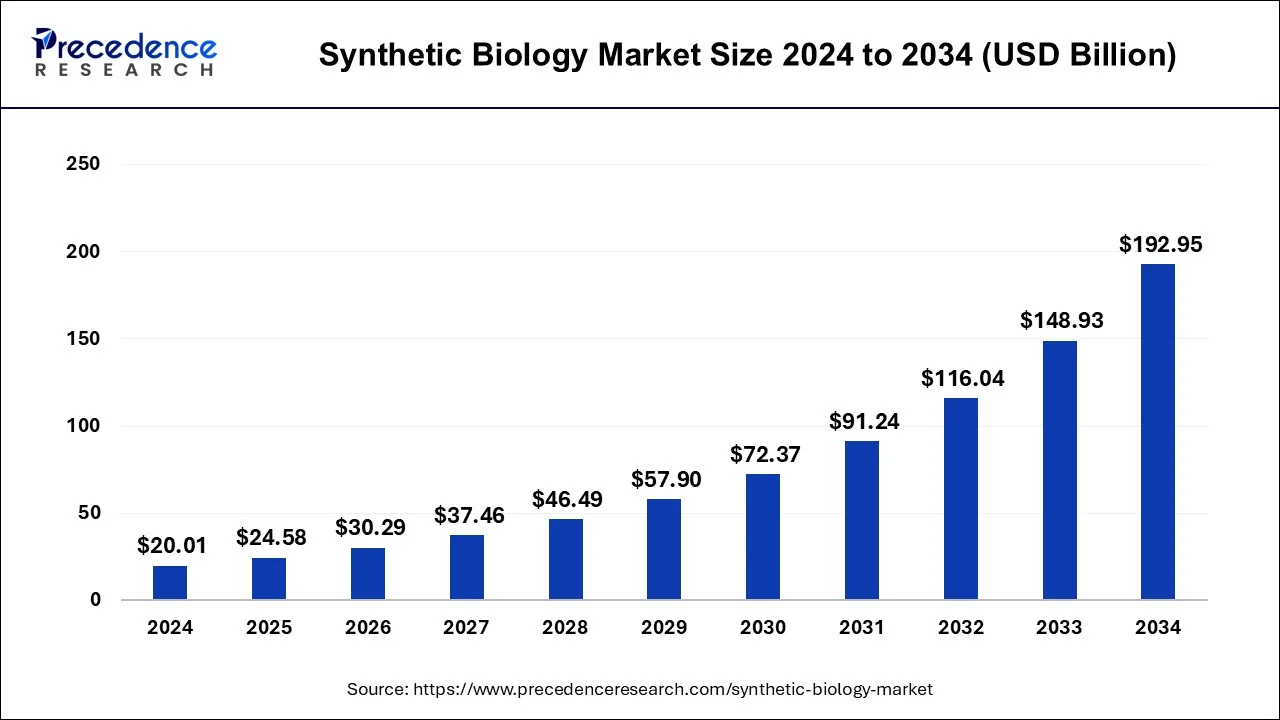 Synthetic Biology Market Size 2025 to 2034